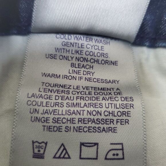 NYDJ Sheri Skinny Ventura Denim Blue Jean Dark Wash Factory Fading Star Print 6P - Picture 8 of 15